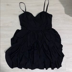 Black spaghetti strap dress